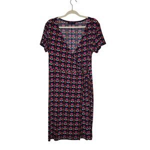 💥Jones New York navy blue and pink floral dress size large